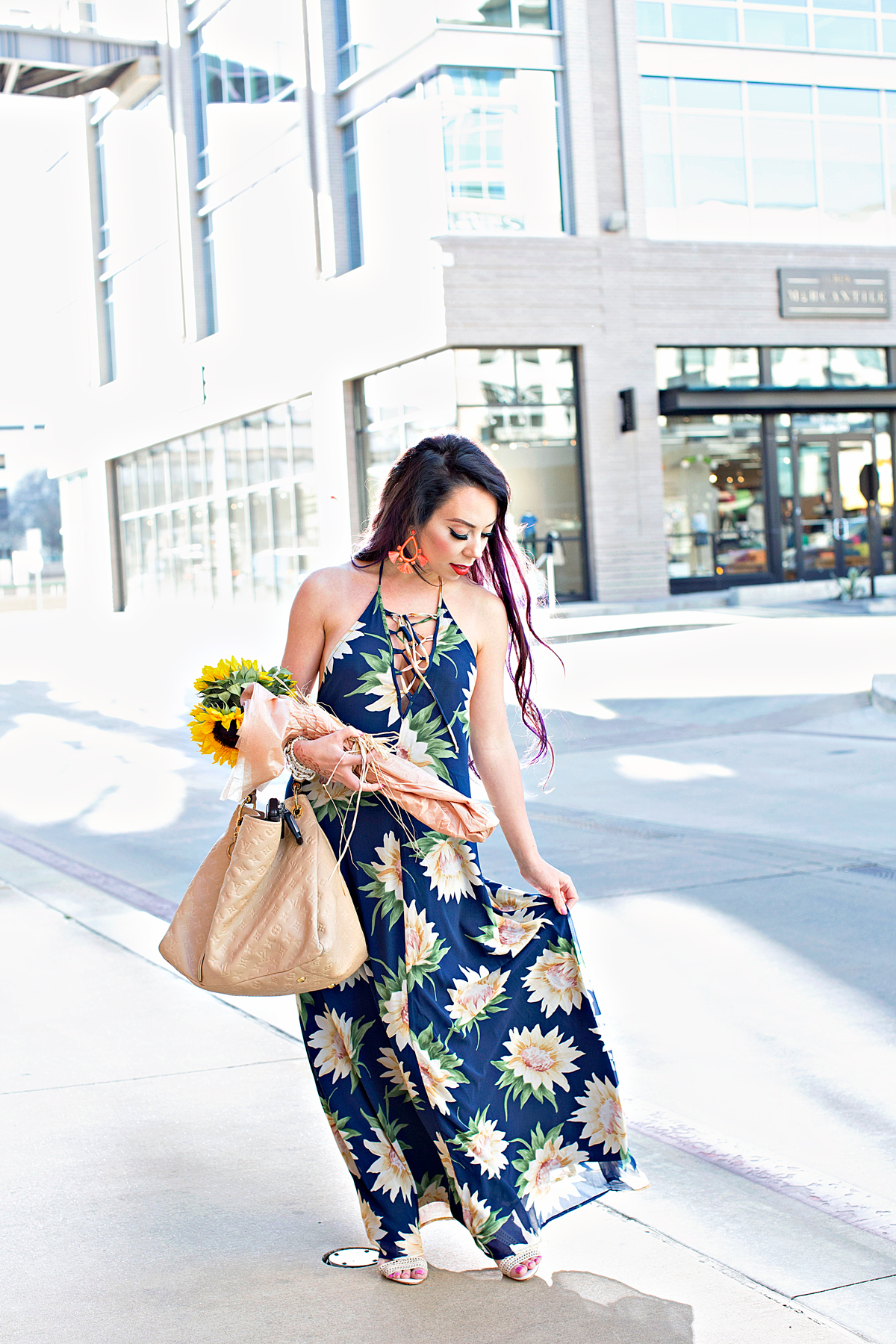 sunflower maxi dress