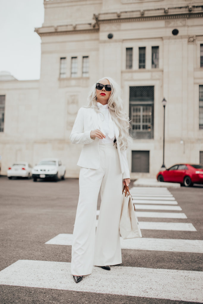 all white monochrome look