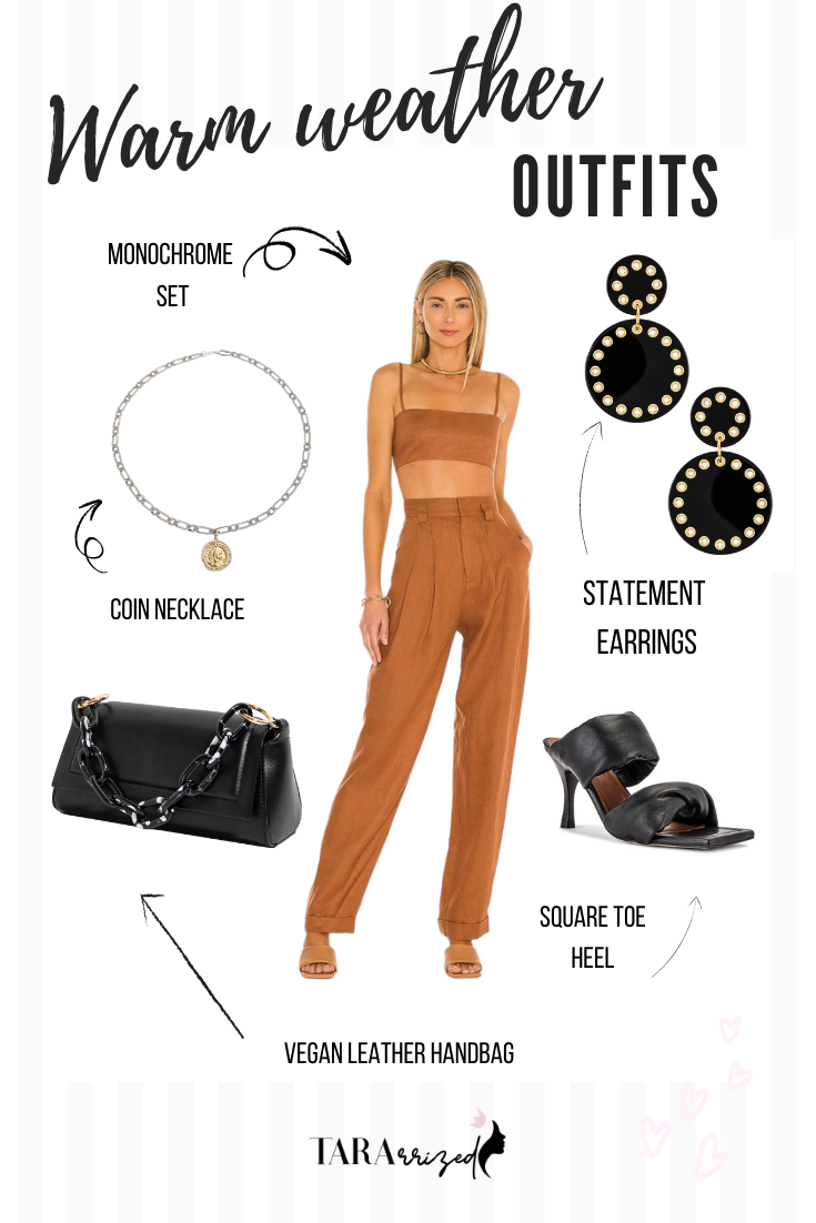 monochrome summer matching set outfit